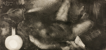Toile imprimée en France ou poster fine art encadré. Femme allongée sur son lit...