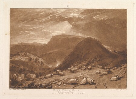Création imprimée sur toile ou affiche encadrée made in France. Hind Head Hill, sur la route de Portsmouth (Liber Studiorum, partie V, planche 25)...