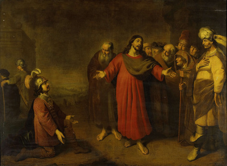 Toile d’art française imprimée ou affiche encadrée. Le Christ et le centurion. Camerarius est un peintre hollandais du XVIIème siècle...