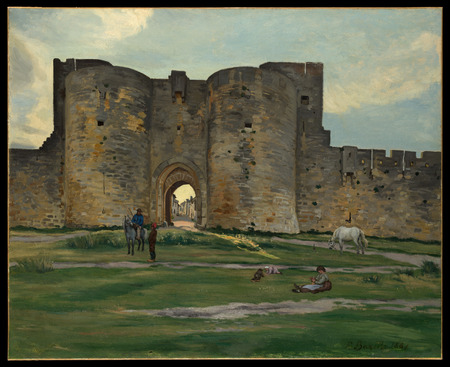 Impression de poster encadré ou toile d’art made in France. Porte de la Reine at Aigues-Mortes...