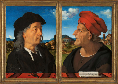 Impression sur toile ou poster encadré origine France. Portraits de Giuliano et Francesco Giamberti da Sangallo. Portrait de Giuliano da Sangallo (ca. 1445-1516)...
