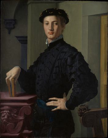 Poster fine art made in France ou toile imprimée. Portrait d'un jeune homme. Angelo di Cosimo, auteur de cette oeuvre, est un peintre maniériste italien...