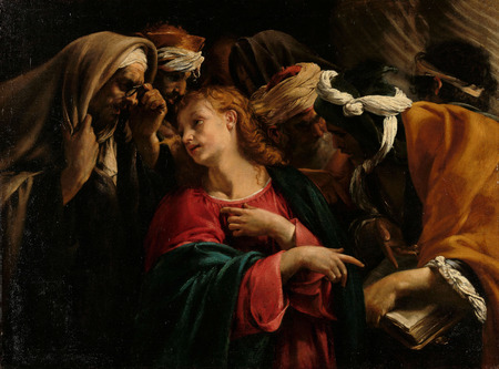 Poster encadré qualité France ou toile fine art imprimée. Christ parmi les docteurs...