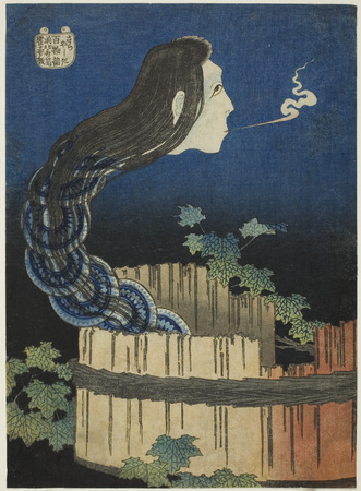 Impression sur toile ou affiche encadrée d'art made in France. Le manoir des plaques (Sara yashiki), de la série "One Hundred Ghost Tales (Hyaku monogatari)"...