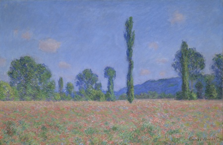 Impression de poster encadré made in France ou toile d’art. Champ de coquelicots (Giverny)...