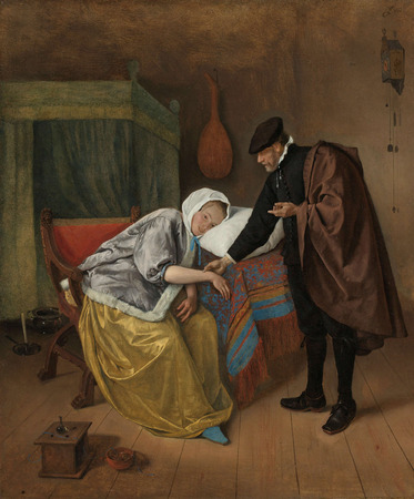 Affiche encadrée d’art made in France ou toile fine art imprimée. La femme malade. La femme malade...