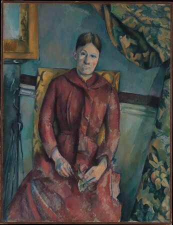Impression fine art made in France ou affiche encadrée. Madame Cézanne (Hortense Fiquet, 1850-1922) en robe rouge...