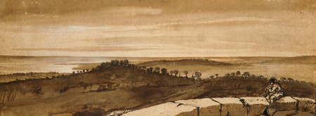 Affiche encadrée fine art en France ou toile imprimée. Panorama depuis le Sasso...