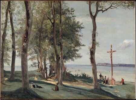 Affiche encadrée d'art fabriquée en France ou toile imprimée. Honfleur: Calvary...