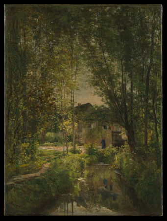 Impression sur toile fine art made in France ou poster encadré. Paysage avec un ruisseau ensoleillé...
