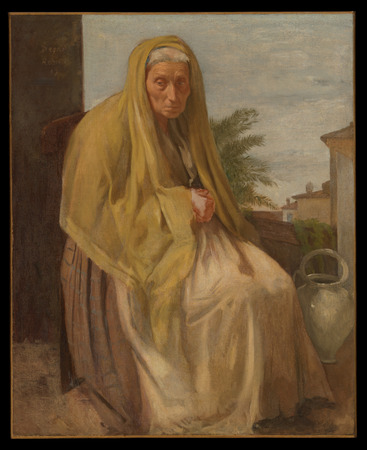 Poster encadré haut de gamme fabriqué en France ou toile d’art imprimée. La vieille femme italienne...