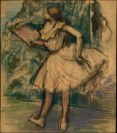 Toile fine art made in France premium ou affiche encadrée. Danseuse avec un éventail...