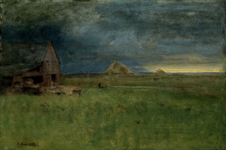 Impression premium sur toile fine art ou poster encadré fabriqué en France. La ferme solitaire, Nantucket...