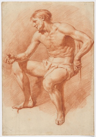 Affiche encadrée fine art made in France haut de gamme ou toile imprimée. Étude d'un nu masculin...
