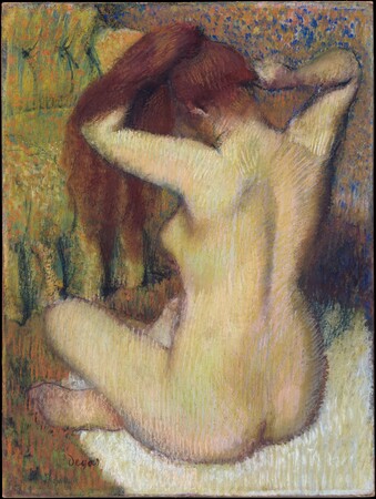 Reproduction d’art sur toile ou poster encadré 100% français. femme, peignage, elle, cheveux. Edgar Degas n’a eu de cesse de faire évoluer son art...