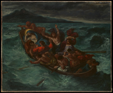 Impression premium sur toile fine art ou poster encadré fabriqué en France. Le Christ endormi pendant la tempête...