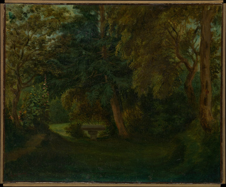 Affiche encadrée haut de gamme d'art made in France ou toile imprimée. Jardin de George Sand à Nohant...