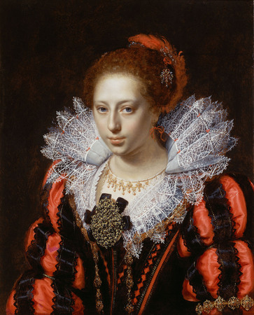 Toile premium imprimée fine art en France ou affiche encadrée. Portrait d'une jeune femme. Paulus Jansz Moreelse est un peintre néerlandais du