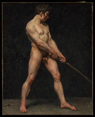 Impression d’art premium made in France sur toile fine art ou poster encadré. Étude d'un homme nu...