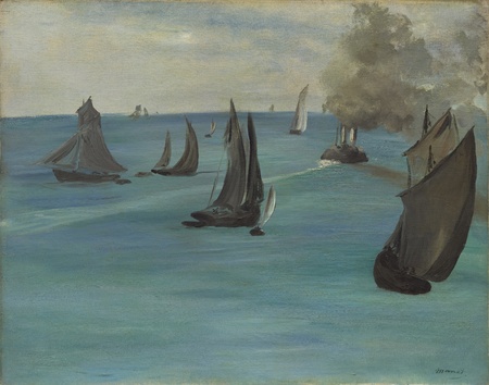 Poster premium made in France fine art ou toile imprimée. Sea View, Calm Weather (Vue de mer, temps calme). Il s’agit ici d’une marine d’Edouard Manet...
