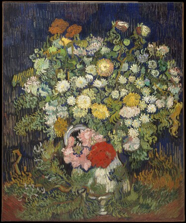 Poster premium fine art fabriqué en France ou toile d’art imprimée. Bouquet de fleurs dans un vase...