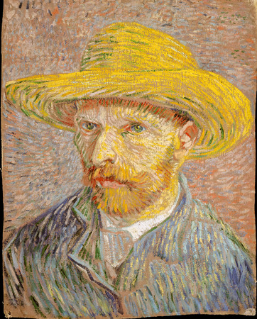 Impression fine art made in France de qualité sur toile ou poster encadré. Autoportrait au chapeau de paille...