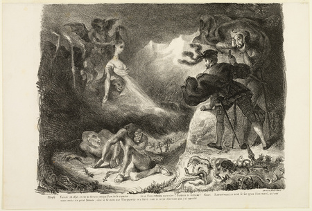 Impression fine art sur toile premium en France ou poster encadré. Le fantôme de Marguerite apparaissant à Faust, de Faust...