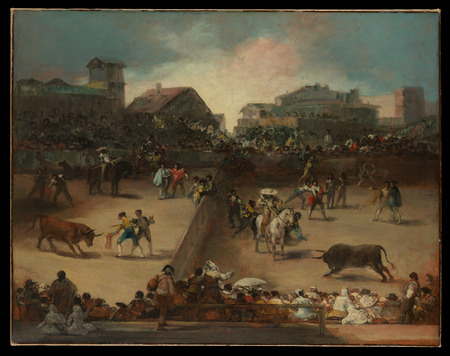 Impression fine art haut de gamme fabriquée en France sur toile ou poster encadré. Corrida dans un anneau divisé...