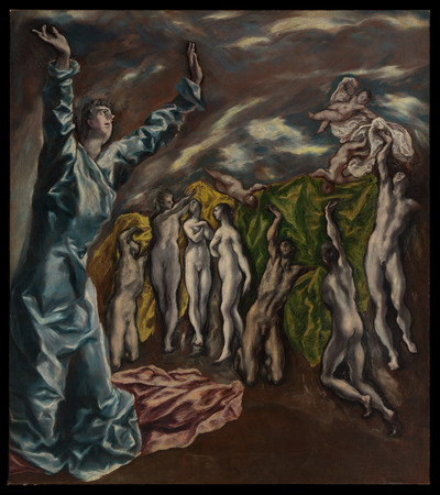 Toile fine art premium en France imprimée ou affiche encadrée. La vision de Saint Jean. Ce tableau d’El Greco est l’un des classiques du peintre...