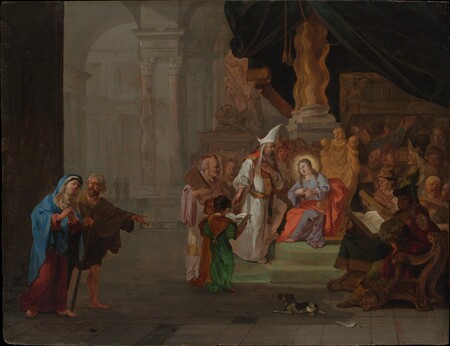 Affiche encadrée premium fine art fabriquée en France ou toile d’art. Christ parmi les docteurs...