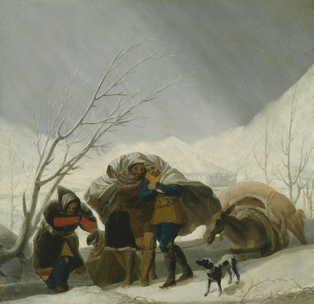Affiche encadrée de qualité fine art premium fabriquée en France ou toile d’art. Scène d'hiver...