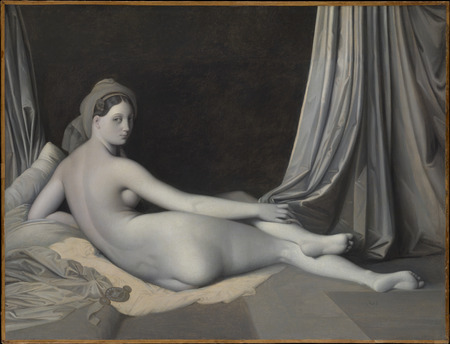 Affiche encadrée de qualité premium made in France ou toile fine art. Odalisque in Grisaille...