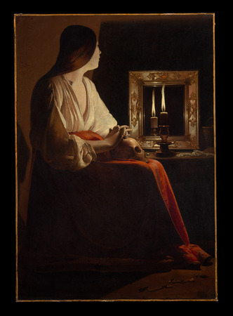 Affiche encadrée de qualité fine art premium fabriquée en France ou toile d’art. La Madeleine pénitente...