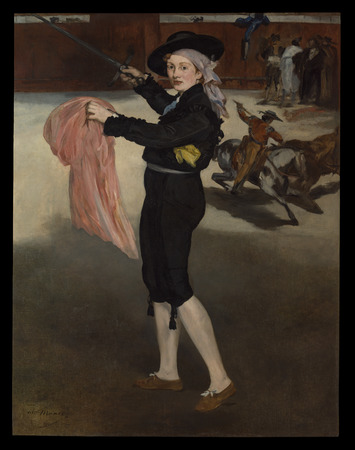 Poster haut de gamme fine art fabriqué en France ou toile premium. Mademoiselle V. en costume d'espada...
