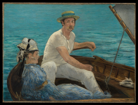 Impression sur toile fine art haut de gamme fabriquée en France ou poster encadré. Nautisme. Nautisme est l'un des tableaux les plus connu de Manet...