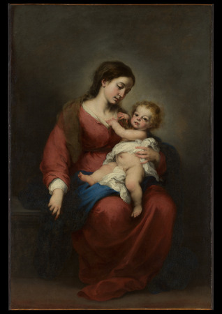 Reproduction fine art sur toile ou poster encadré made in France. Vierge à l'Enfant. Bartolomé Esteban Murillo est un peintre espagnol baroque du XVIIème siècle...