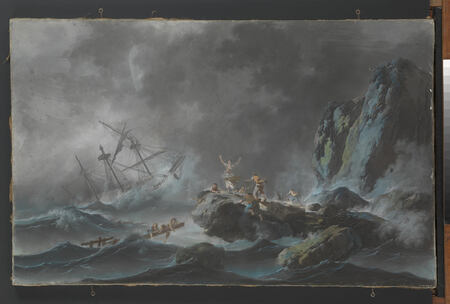 Impression premium sur toile ou poster encadré made in France. Un naufrage dans une tempête...