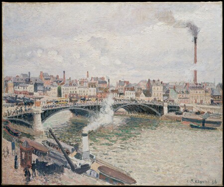 Impression d'affiche encadrée ou toile fine art made in France. Matin, un jour couvert, Rouen...