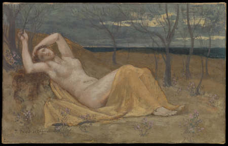 Poster fine art made in France ou toile imprimée. Tamaris. Le marchand de Puvis expose ce tableau en 1887 sous le titre Tamaris, le mot français pour la plante tamaris...