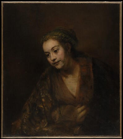Affiche encadrée made in France ou toile fine art imprimée. Hendrickje Stoffels (1626-1663). Ce tableau de Rembrandt est un portrait de Hendrickje Stoffels...