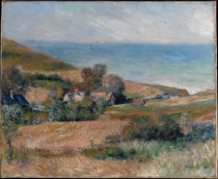 Toile d’art imprimée qualité France ou affiche encadrée. Vue sur la côte près de Wargemont en Normandie...