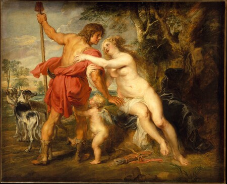 Affiche encadrée de qualité made in France ou toile d’art. Vénus et Adonis. Cette oeuvre de Rubens a pour inspiration un poème d’Ovide, écrivain romain...