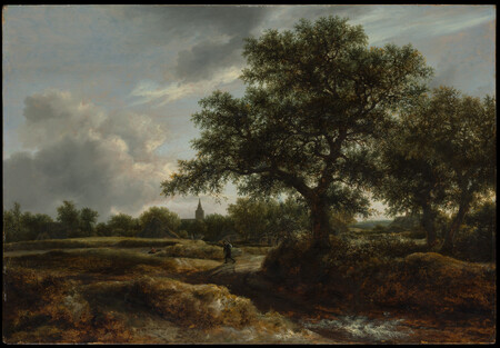 Impression sur toile ou poster encadré origine France. Paysage avec un village au loin...