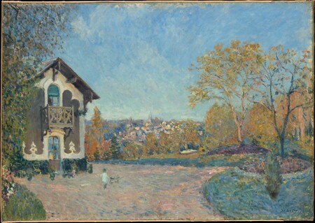 Poster encadré qualité France ou toile fine art imprimée. Vue de Marly-le-Roi depuis Cœur-Volant...