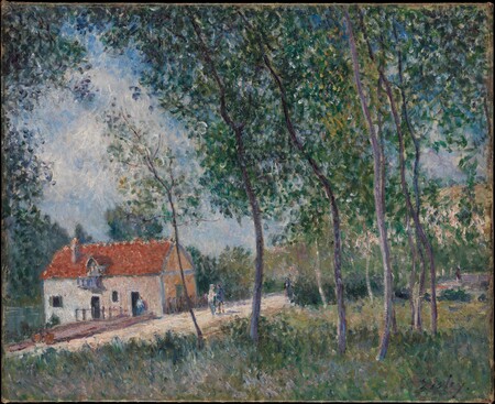 Impression fine art sur toile made in France ou poster encadré. La route de Moret à Saint-Mammès...