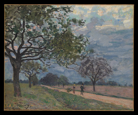 Affiche encadrée en France de qualité fine art ou toile imprimée. La route de Versailles à Louveciennes...