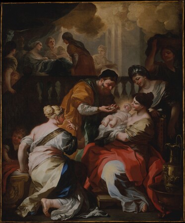 Poster fine art imprimé en France ou toile d’art encadrée. La Naissance de la Vierge. Francisco Solimena est un peintre d’histoire et de sujet religieux...