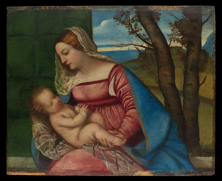 Poster fine art premium fabriqué en France ou toile imprimée. Vierge à l'enfant...