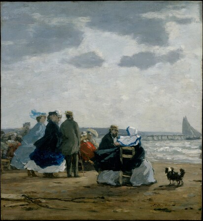 Affiche encadrée haut de gamme d'art made in France ou toile imprimée. Sur la plage, Dieppe...