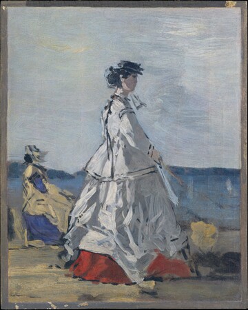 Poster encadré fine art made in France ou toile d’art premium. La princesse Pauline Metternich (1836-1921) sur la plage...